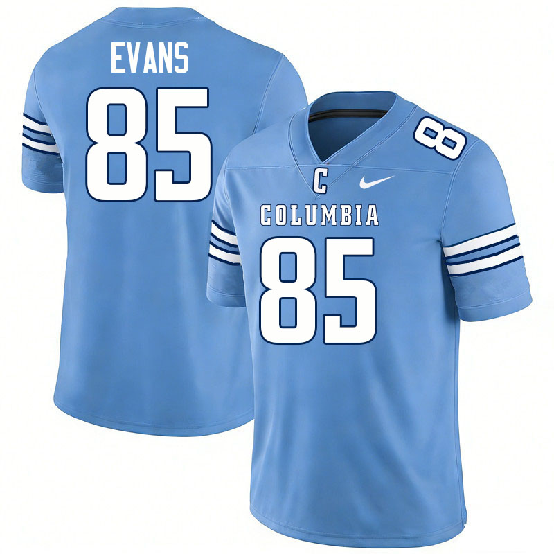 Columbia Lions #85 Titus Evans College Football Jerseys,Uniforms Stitched-Columbia Blue
